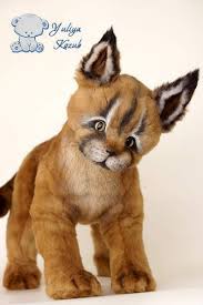 Big Cat Caracal By By Yuliya Kozub Plush Animals Handmade Teddy Bears Dog Sculpture