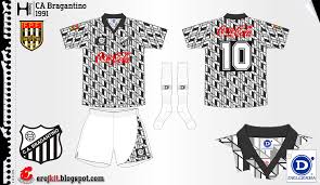 O uniforme também segue o padrão dos outros clibes, sendo predominantemente branco, com a logo da vale lembrar que a red bull e bragantino se uniram após o fim do campeonato paulista. Kit Design By Eroj 1990 93 Bragantino Home E Away