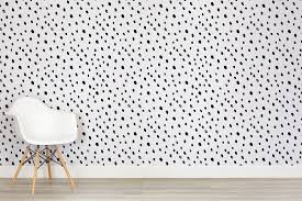 Black And White Spotty Speckle Wallpaper Mural Murals Wallpaper In 2020 Spotted Wallpaper Mural Wallpaper Wall Murals