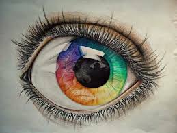 Rainbow Eye Colored Pencil Drawing Eye Drawing Human Eye Drawing Pencil Drawings How to draw a realistic skull and crossbones.