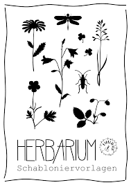 Herbarium selbst gestalten | mit vorlagen für deckblatt & herbarbogen. Schabloniervorlagen Herbarium Fabelwalds Webseite