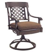 Garden Treasures Set Of 2 Herrington Cast Aluminum Swivel Rocker Patio Dining Chair White Leather Dining Chairs Chair Dining Room Chairs Ikea