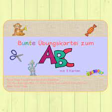 Die tafel ist super, direkt gespeichert und ausgedruckt! Bunte Ubungskartei Zum Abc 9 Karten Frau Locke