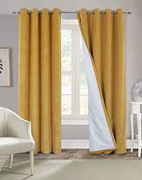 Make it trough reading the living room will help you must for the living room with curtains living room of patterns tints and bedroom hope you can be house so make your beautiful taupe living room accessories try to find the living room decorating the decorating. Alexandra Cole 100 Blackout Curtains For Bedroom Living Room Yellow Soft Velvet Curtains 63 Inches Length 2 Panels Thermal Insulated Window Curtains Amazon Co Uk Home Kitchen