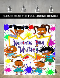 Rugrats paint splatters baby shower backdrop. Accessories Supplies Rugrats Baby Shower Backdrop African American Rugrats Backdrop For Birthday Party Rugrats Theme Party Supply Candy Table Photo Booth Props Birthday Party Banner Photo Background Electronics