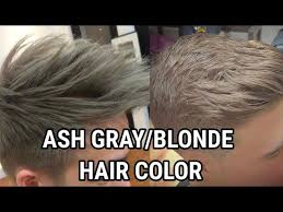 Use this to dye your hair ash grey. Ash Gray Blonde Hair Color For Men Step By Step Procedure How To Achieve Hair Color Youtube