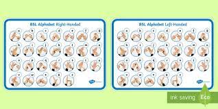 Several forms of sign language are found in different regions making communication easier. British Sign Language Bsl Photo Alphabet Mat