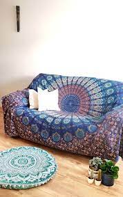 Large Mandala Sofa Throw Bohemian Wall Tapestry Double Bed Etsy Uk Boho Furniture Bohemian Wall Tapestry Colorful Boho Decor