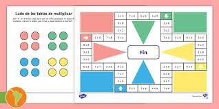 Reglas de ludo, ludo alemán, el juego de la oca, serpientes y escaleras para descargar o imprimir descarga alternativa haz tu propio juego ludo para pegar sobre cartulina y tapitas de refresco o similar, documento en formato pdf para imprimir a color, o en blanco y negro para ser coloreado Juego De Mesa Ludo De Las Tablas De Multiplicar