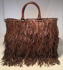 Check spelling or type a new query. Prada Noce Nappa Brown Leather Fringe Tote Bag For Sale At 1stdibs