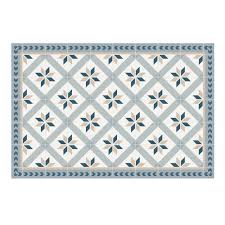 Gestalten sie ihre wanddekore selbst und lassen sie ihre fliesen bei uns bedrucken! Matteo Bodenmatte Vinyl Bedruckt 60 X 90 Cm Fliesendesign Blau Contento