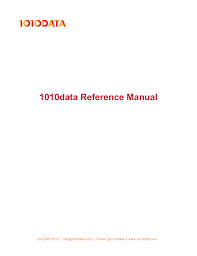 1010data Reference Manual Manualzz Com