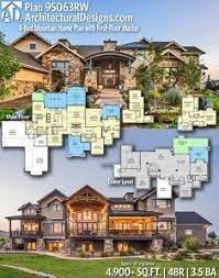 Plan 95063rw 4 Bed Mountain Home Plan With First Floor Master Mountain House Plans House Plans Mansion Mansion Floor Plan