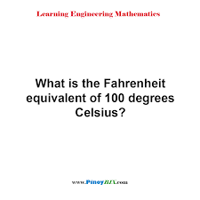 Pruebe el cálculo inverso grados celsius en fahrenheit. Solution What Is The Fahrenheit Equivalent Of 100 Degrees Celsius