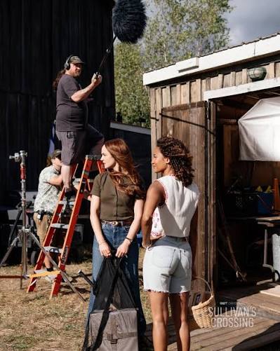 BTS from the #SullivansCrossing season premiere! 💙
