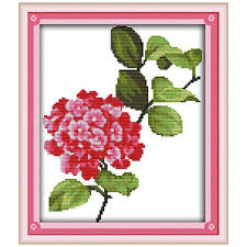 Free red flower cross stitch patterns. Little Red Flowers Modern Small Cross Stitch Contemporary Patterns Free Global Sources