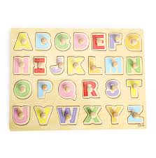 Suitable for children from 3 years. Knob Wooden Letter Alphabet Peg Puzzle Kids Education Toy Alexnld Com