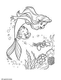 9 avance coloriage ariel et polochon photos la petite sirene pages de disney petits coeurs