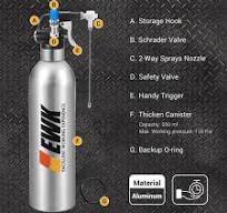 Refillable Compressed Air Aerosol Spray Can | EWK