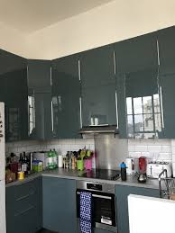 We have white corian worktops and cupboard fronts. Ikea Kitchen Grey Home And Aplliances