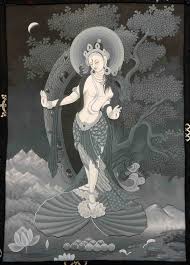 Triangle pose, or trikonasana, is a pose aimed at mobilizing the hips and stretching the torso. Nepalese Thangka For Sale Standing White Tara Newari Monochrome Windhorseart Buy Original Fine Art From Amazing Locations