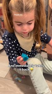 This is a huge developmental milestone! Freya is 6, but developmentally a  toddler in many ways. Spontaneous sharing is well beyond the toddler years.  So happy to see her picking up “little” ...