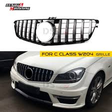Grille De Course Pour Mercedes W204 Grille Abs Materiel Noir Argent Couleur Pare Chocs Gril Pour Benz C Classe C300 C350 2009 2014 Aliexpress