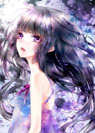 Black haired girl anime character illustration, brown haired femal anime character facing on gray. 8 Best Girl With The Purple Eyes Book Ideas Anime Characters Anime Manga Anime