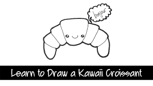 In fact, on the first site, we sketch just a curved oval using very light lines. Learn To Draw A Kawaii Croissant Draw With Me Step By Step Youtube