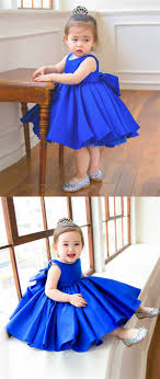 Royal Blue Scoop Neck Sleeveless Flower Girl Dresses Short Little Girl Dresses Flower Girl Dresses Short Flower Girl Dresses Blue Sleeveless Flower Girl Dresses