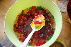 Alcohol vodka filled gummy bear shots are the perfect drunken candy treat that has been molded and infused with liquor and alcohol, a great alternative to vodka soaked gummy bears. Vodka Rum Soaked Gummy Bears A Beautiful Mess
