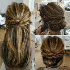 Right For The Ceremony Left For The Reception Love When An Updo Works Both Ways By Sarah At The Bri Wedding Hair Up Wedding Hair Inspiration Up Hairstyles