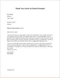 Therefore a thank you letter to teacher from student is one common practice that many students do. Thank You Letter To School Principal Writeletter2 Com