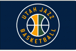 Jazz in sky blue against purple mountains in a blue circle. Utah Jazz Logos National Basketball Association Nba Chris Creamer S Sports Logos Page Sportslogos Net
