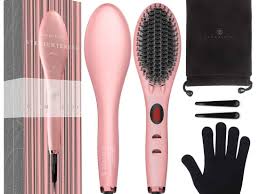 … and a wooden spoon. Hair Straightening Brush