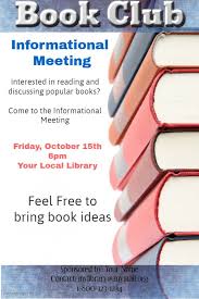 Book Club Meeting Advert Poster Template Poster Template Book Club Event Flyer Templates