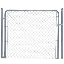 Yardgard 6 Ft W X 5 Ft H Galvanized Metal Adjustable Single Walk Through Chain Link Fence Gate 3283ad60 The Home Depot Chain Link Fence Gate Chain Link Fence Fence Gate