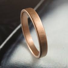Brushed 3mm Rose Gold Low Profile Wedding Band Gold Wedding Band Low Profile Wedding Band Wedding Bands