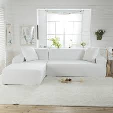 Armless and modular sectional slipcovers offer a tailored construction that goes over the furniture base. L Shape Sectional Couch Covers Slipcover Solid Plain Colors Uniquely Living