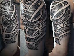 Red and black tribal tattoos are so amazing. The 80 Best Half Sleeve Tattoos For Men Improb