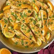 Once heated, place pan on stove and add a dash of olive oil into pan. Skillet Citrus Chicken Tenders Cooking Classy