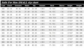 46 valid tuxedo size chart