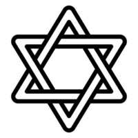 icono de estrella de david, estilo de esquema 14183124 Vector en Vecteezy
