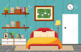 36,546 bedroom clip art images on gograph. Bedroom Interior Sleeping Room Flat Design Illustration Royalty Free Cliparts Vectors And Stock Illustration Image 116191838