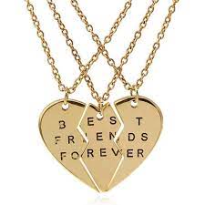Fashion 3pieces Broken Heart Pendant Necklace Chic Best Friends Forever Necklace Better Item Wish Bff Jewelry Bff Gifts Bff Necklaces