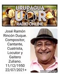 Felíz día jueves para todos nuestros distinguidos oyentes y seguidores 🙂👍  , Hoy 11 de diciembre de 2025 recordamos la fecha de nacimiento de Ramón  Rincón Duque @ramonrinconduque excelente Compositor, ...