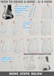 Shade the art drawing now and lastly, add some shadows on. Drawing And Shading A Realistic Nose In 3 4 View In Pencil Or Graphite Easy Step By Step Tutorial How To Draw Step By Step Drawing Tutorials