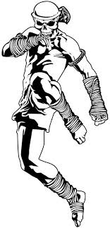 Muay Thai Skull Thailand Martial Art Sport Power Kick Impact Decal Poster By Lu2k Tatuagem Muay Thai Muai Thay Treino De Muay Thai