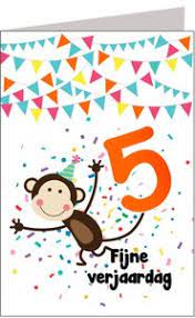 Verjaardagskaart 5 Jaar Feestartikelenshop Com