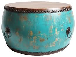 Target/furniture/metal drum coffee table (948)‎. Turquoise Drum Coffee Table Farmhouse Coffee Tables By Design Mix Furniture Houzz
